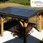 Une pergola bois transformée en pergola photovoltaïque grâce à Domosolaris.